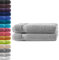 2X Duschtuch | Silber | 100% Baumwolle Frottier | Oeko-TEX® Standard 100 | Premium Qualität 500 g/m²