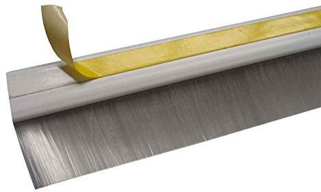 Stormguard Door Draught Excluder Bottom Brush Bar Self Adhesive Strip 25mm. 1 Metre (1, White)