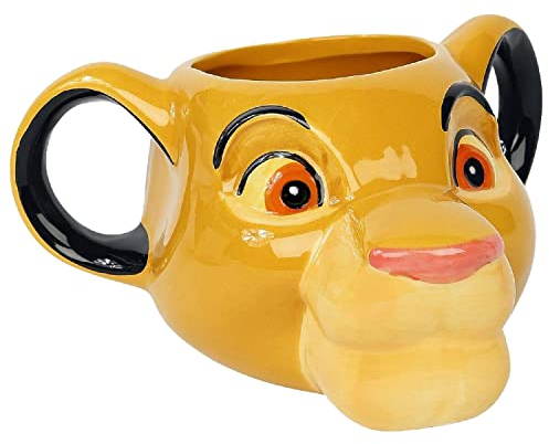 Tazza Simba Tazza in Ceramica, A Forma di Simba, Regalo per Fan di Disney, 500ml