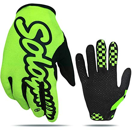 SOLO QUEEN Handschuhe für SIM Racing | Karting | ATV | alle Lenkrad Games | Kunstleder (Gelb,M)