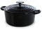 BK Cookware Bourgogne Fonte Émaillée 20cm/2,5 L Cocotte avec Couvercle, Convient à l'Induction, Casserole Ronde pour Cuire, Braiser, Ragoût, Va au Four et au Lave-Vaisselle, Jet Noir