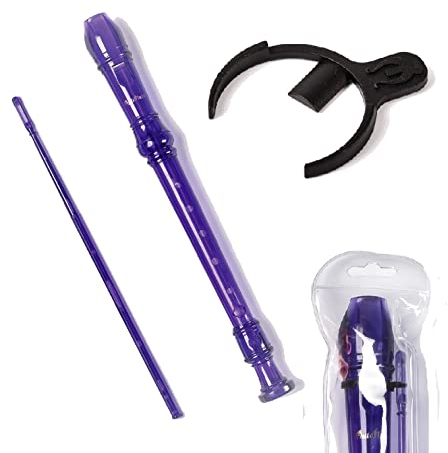 FLAUTA DULCE SOPRANO EN DO + CON CONTROLADOR DE SONIDO, FLAUTA DE PICO ESCOLAR PARA NIÑOS. INCLUYE VARILLA LIMPIADORA, FUNDA E INSONORIZADOR MUTEFLUTE