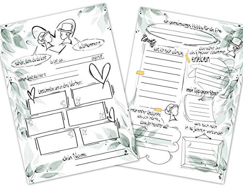 55 Gästebuchkarten Hochzeit mit witzigen Fragen, Hochzeitsspiel für Brautpaar, Hochzeitsgäste, Hochzeitsfeier, Gäste-Wünsche, Wunschkarten, Gästebuch Alternative
