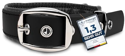 PetTec Halsband für große & kleine Hunde aus Trioflex™ | wetterfest & verstellbar in Farbe | Hundehalsband in Rot, Braun, Schwarz & Leuchtend Orange