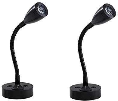 Soekodu 2 Pièces Lampes de Lecture Spot LED 12V Interrupteur réglable Lampe de Chevet Murale lumière intérieure Camping-Car 6000K Blanche pour Camping-Car Caravane Van Bateau