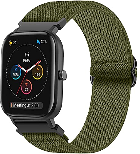 Kompatibel mit Amazfit GTS 4 Mini Armband, 20mm Nylon Sportarmband Uhr Ersatzarmband für Amazfit GTS 4, GTS 4 Mini, GTS 2, GTS 2 Mini, GTS 3, Amazfit Bip, Bip 3, Bip3 Pro, Bip U, Bip U Pro, GTR Mini