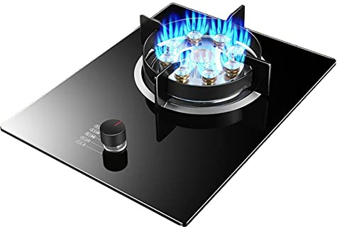 ZXFF 33cm Eingebauter Gaskocher, 7.2kw Neun-Kammer-Flamme Wok-Brenner, Verdicktes Gehärtetes Glas (mit Flammensicherheit, Geeignet for Die Hausküche Geeignet (Size : NG)