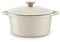 Barbary & Oak BO800251CRM Round Cast Iron Casserole Pan with Durable Enamel Interior, 24cm, Camembert Cream