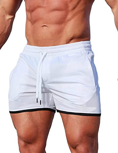 Alienjoy Herren Shorts Sport Hosen Laufshorts Sommer Trainingshose Fitness Training Outdoor Sporthose mit Taschen Schnelltrocknende