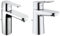 GROHE Get - Einhand-Waschtischarmatur, chrom, 23454000 & BauLoop - Einhand-Waschtischarmatur (wassersparend, S-Size, mit Zugstange, Einlochinstallation) , chrom, 23335000