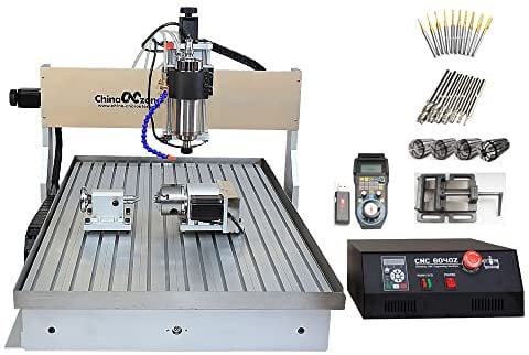 CNC Router 6090 4 Achsen 2,2KW Metall Ovsuqu 3D-Schnitzerei Holzbearbeitungsmaschine Mach3 USB Metall MACH3 USB Wasserfräse Graviermaschine