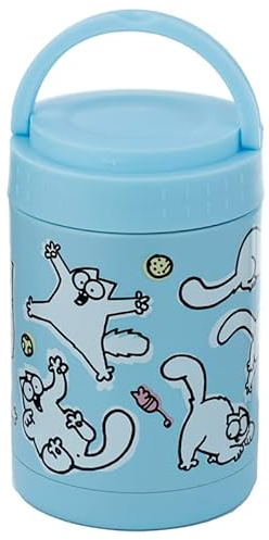 Puckator Simon's Cat 2021 Wiederverwendbare Isolierkanne aus Edelstahl, warm und kalt, 500 ml