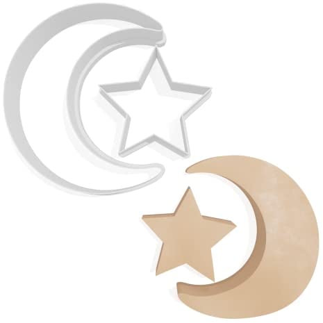 Moon and Star Cookie Cutter - 3 Sizes Ramadan Eid