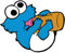 MACMRD Auto Aufkleber 20X9Cm Love Eating Cookie Peeking Monster Bunte Autoaufkleber Lustige Aufkleber Styling Aufkleber