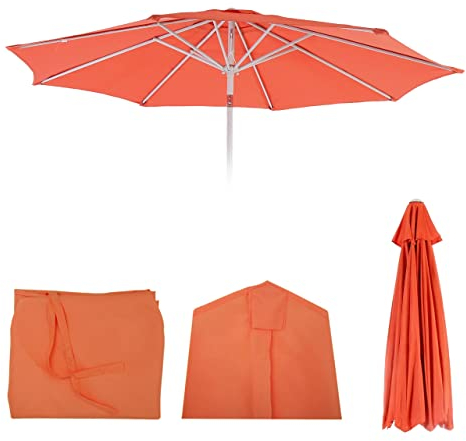 Mendler Ersatz-Bezug für Sonnenschirm N19, Sonnenschirmbezug Ersatzbezug, Ø 3m Stoff/Textil - Terracotta