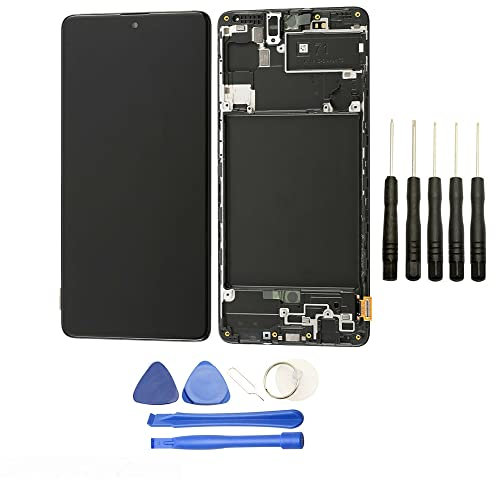 Visiodirect - Ecran Complet: Vitre Tactile + Ecran LCD sur châssis Compatible avec Samsung Galaxy A51 SM-A515F Taille 6.5 Noir + Kit Outils