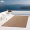 Taracarpet Outdoor Teppich Wetterfest Wohnzimmer Balkon Küchenteppich Flachgewebe Sisaloptik Einfarbig Uni beige 080x150 cm