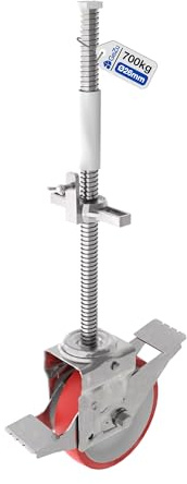 GeZu Impex Rueda Para Andamios Con Frenos 700 Kg | Electrochapada Ajustable En Altura Neumático De Rueda Para Andamio De Alta Resistencia