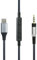 USB C Audio Cable Compatible with Sennheiser HD4.40 HD4.40BT HD4.50 HD400S Headphone, Remote Volume Mic Compatible with iPhone 15/15 Plus/15 Pro, Compatible with iPad 10th/9th/Pro/Air/mini