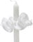 6 Stück Tropfschutz Kommunionkerze mit 12cm Durchmesser | Tropfenfänger für Kerzen (3-5cm) | Weiße Kerzenröcke für Taufe, Hochzeit & Kommunion