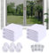 Amebleak 6 Stück Fliegengitter Fenster, 150x130cm Insektenschutz Fenster mit 6 Rollen Selbstklebend,Moskitonetz für Fenster, Netz für Schützen die Familie vor Insekten(Weiß)