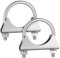 2 Pcs 54mm Exhaust Clamps, Saddle Type U-Bolt, Heavy Duty for 2-1/8 Diameter Tail Pipe