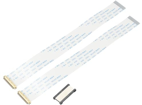 sourcing map 2Pcs EDP Wire FFC Flexible Flat Cable with Extend Adapter 30 Pins 0.5mm Pitch 150mm A-Type for LCD TV, DVD Player, Car Audio