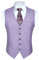 Enlision Gilet da uomo, formale, tinta unita, per matrimonio, elegante, da lavoro, da uomo, con tasche, XS-4XL, Lilla, M