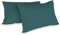 Zer0bed, Paar Kissenbezüge aus Baumwolle, 52 x 80 cm, Petrol, 2er-Set, einfarbig, 100% Baumwolle, Kissen für Bett, Hotelverschluss
