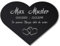 Paule Black Personalisierter Herz Grabschmuck Text Gravur - Acrylglas Schwarz Hochglanz 200 x 150 mm - wetterfest und wasserfest für Draußen und Innen, für Verstorbene, individueller Name und Spruch