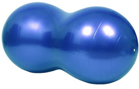 Erdnuss-Yoga-Ball für Zuhause, Fitnessgeräte, Sport, Fitnessstudio, Yoga, Pilates, Training, mit Pumpe, 90 x 45 cm, Blau
