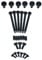 KAISH Whole Set Stainless Steel Tremolo Fine Tuner Screws String Insert Block Saddle Mounting Screws Locking Nut & String Lock Screws for FR Black