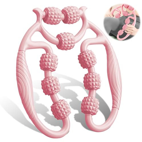 HYran Massageroller, Massageroller Beine, Massagerolle mit Griff Bein, Massagerolle (Rosa)