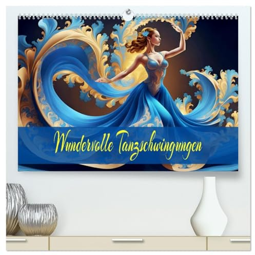 Wundervolle Tanzschwingungen (hochwertiger Premium Wandkalender 2026 DIN A2 quer), Kunstdruck in Hochglanz: Harmonische Symbiose von Tanz, Bewegung und Stoffen mit KI erstellt. (CALVENDO Kunst)
