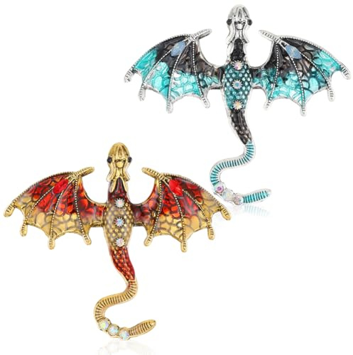 Sword dragon Broche, Broches Drôles, Style vintage, Cadeaux Écharpe Breloques Épinglette pour Femmes et Hommes, Pulls Vestes anniversaire
