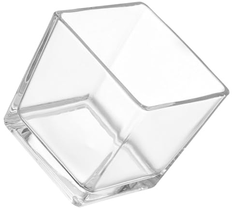 Garneck Quadratische Glasvase Moderne Blumenvase Aus Glas Würfel-blumenvase Für Tischdekoration Klare Glasvase Für Sukkulenten