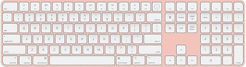 2021 Apple Magic Keyboard avec Touch ID et pavé numérique (QWERTY Italien) Rose (Reconditionné)