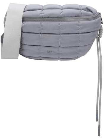 Fritzi x Brigitte Limited Bubble Crossbody Bag Blue Grey Damen Umhängetasche Schultertasche Freizeit Alltag Reise Reißverschluss Nylon 32 x 20 x 10 cm, Blaugrau