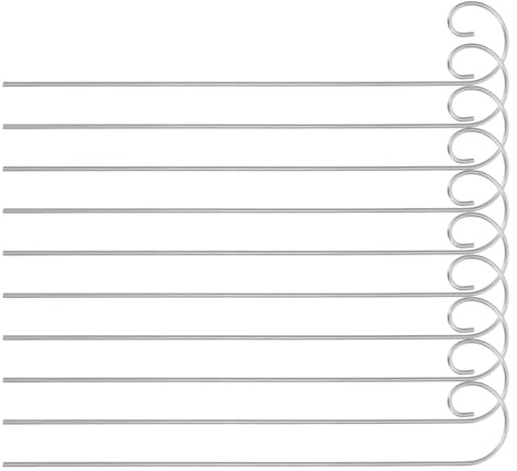 Healifty Lot de 10 Crochets Métalliques pour Porte-nom de Plante, Tiges Suspendre 2.0x200 Mm, Marqueurs de Jardin Résistants, Support Extérieur Polyvalent pour Étiquettes et Décorations