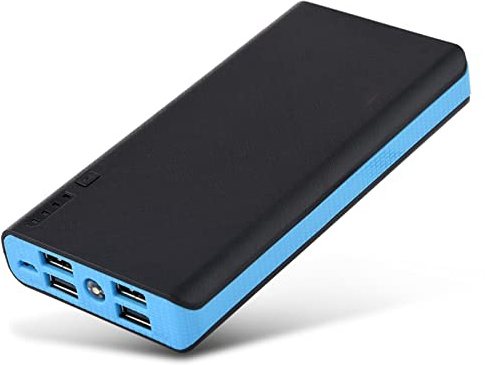 Qqmora 20000mAh Large Capacity Fast Charge Power Bank DIY Kit for Outdoor Travelers Red (Blue)