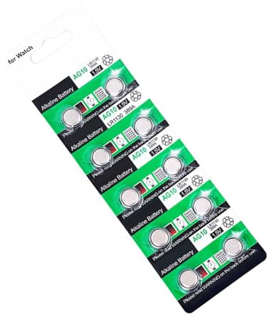 10Pack AG10 LR1130 LR54 1.5V Alkaline Button Cell Batteries1.5V Battery for Watches,Calculators,Toy Small Electronics