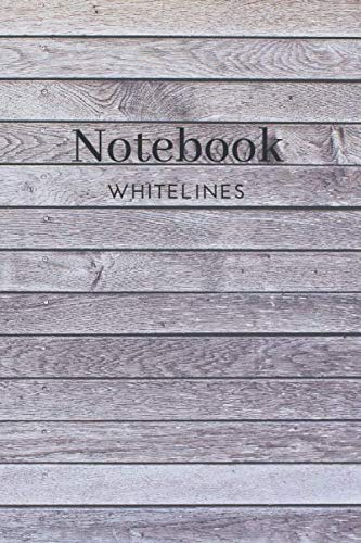Whitelines Notebook - Gift For Everyone-women-men-kids-120 Page 6x9 inches grey: Whitelines Notebook - Gift For Everyone-women-men-kids-120 Page 6x9 inches paper grey