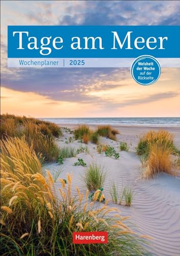Tage am Meer Wochenplaner 2025 - 53 Blatt mit Weisheit der Woche auf der Rückseite: Planungsinstrument und Strandspaziergang für die Seele: Jede Woche ... für die Wand (Wochenplaner Harenberg)