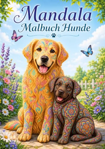 Mandala Malbuch Hunde für Kinder ab 8 Jahren mit 50 schönen Ausmalbildern: Kreatives Ausmalbuch & tolles Geschenk für Hundeliebhaber (Mandala Malbücher)