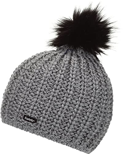 Eisbär Damen Enisa Lux Mütze, graumele-Schwarz, One Size