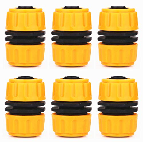 TOPWAYS® 6 Piezas Jardín Manguera Reparador, Conector para Reparar 1/2'' Manguera de 12,5 mm