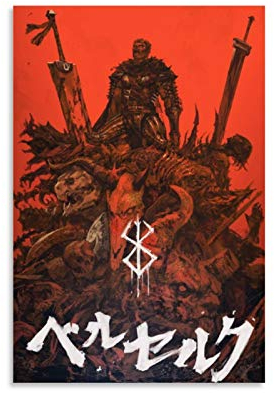 DHSJ Anime Berserk Poster, dekoratives Gemälde, Leinwand, Wandkunst, Wohnzimmer, Schlafzimmer, Malerei, 30 x 45 cm