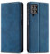 QLTYPRI Case for Samsung Galaxy A12 5G, Premium PU Leather Cover TPU Bumper with Card Holder Kickstand Hidden Magnetic Adsorption Flip Wallet Case Cover for Samsung Galaxy A12 5G - Blue