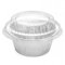 TELEVASO - 100 uds - Envase recipiente de aluminio para flan + tapas de plástico transparente - Capacidad 120 ml y tamaño Ø 85 x 39 mm - flaneras desechables y reciclables, altas temperaturas