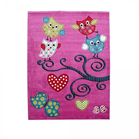 Jadorel Kinderteppich, 80 x 150 cm, rechteckig, für Fußbodenheizung geeignet, Violett